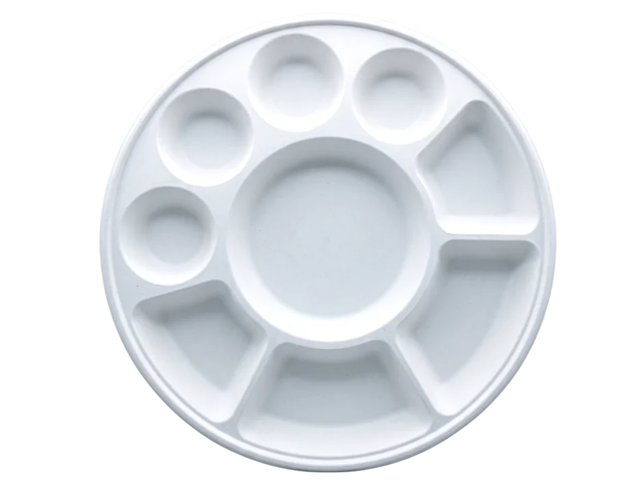 12 Inch Round Plate with 9 Compartments